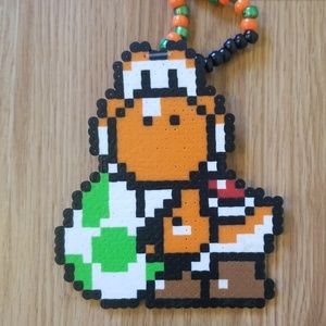 Yoshi perler bead kandi necklace